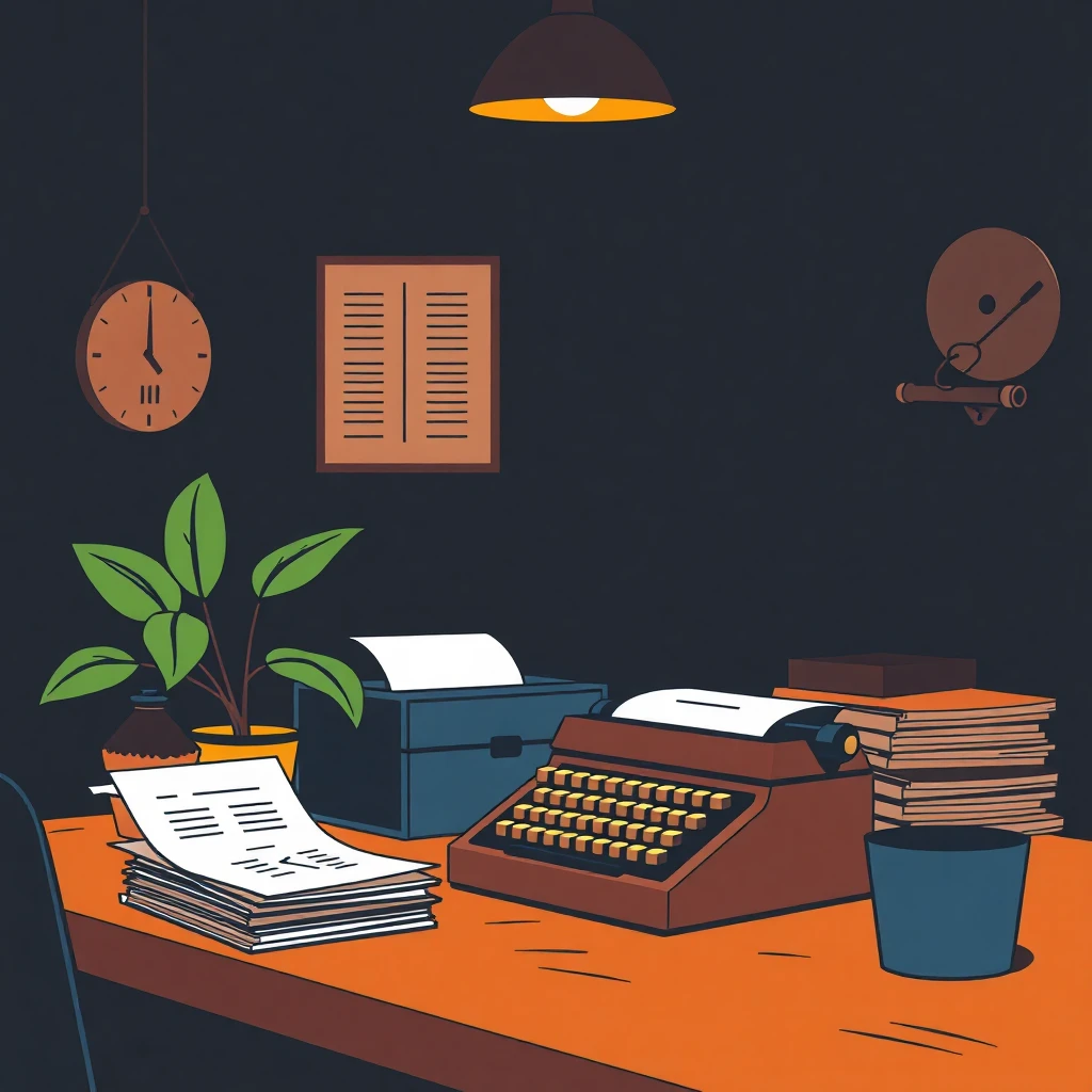 Secretarial duties in a classic office