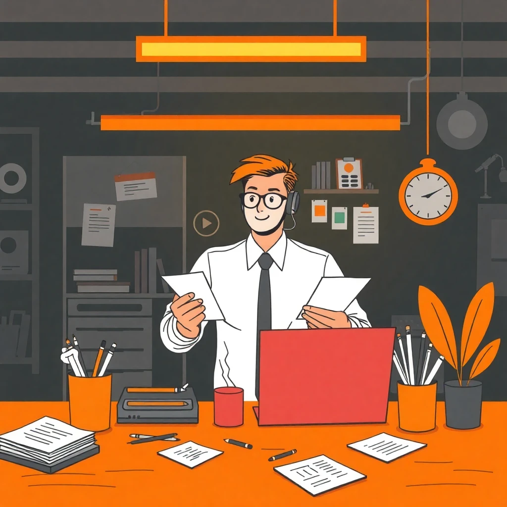 Admin worker on a video call