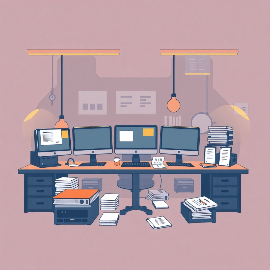 Busy office environment