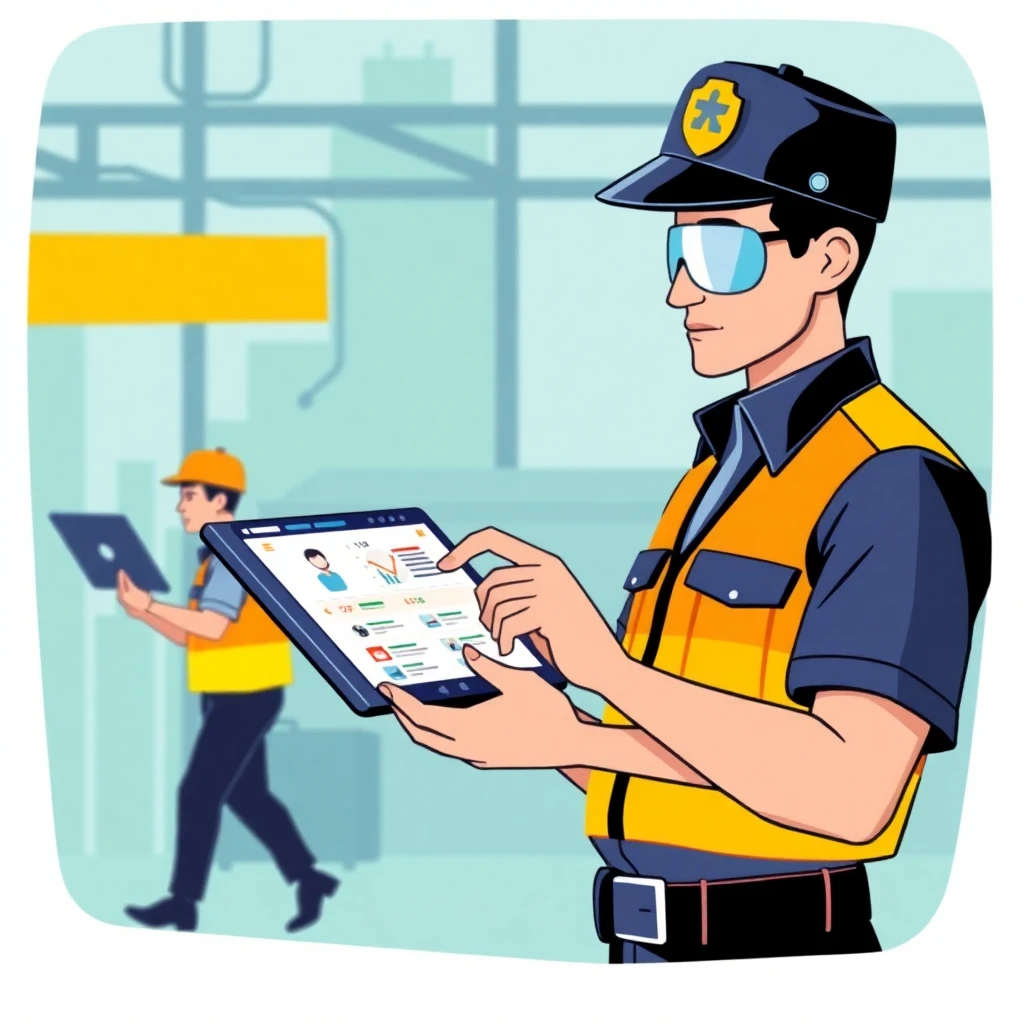 Profissional de segurança analisando ofertas