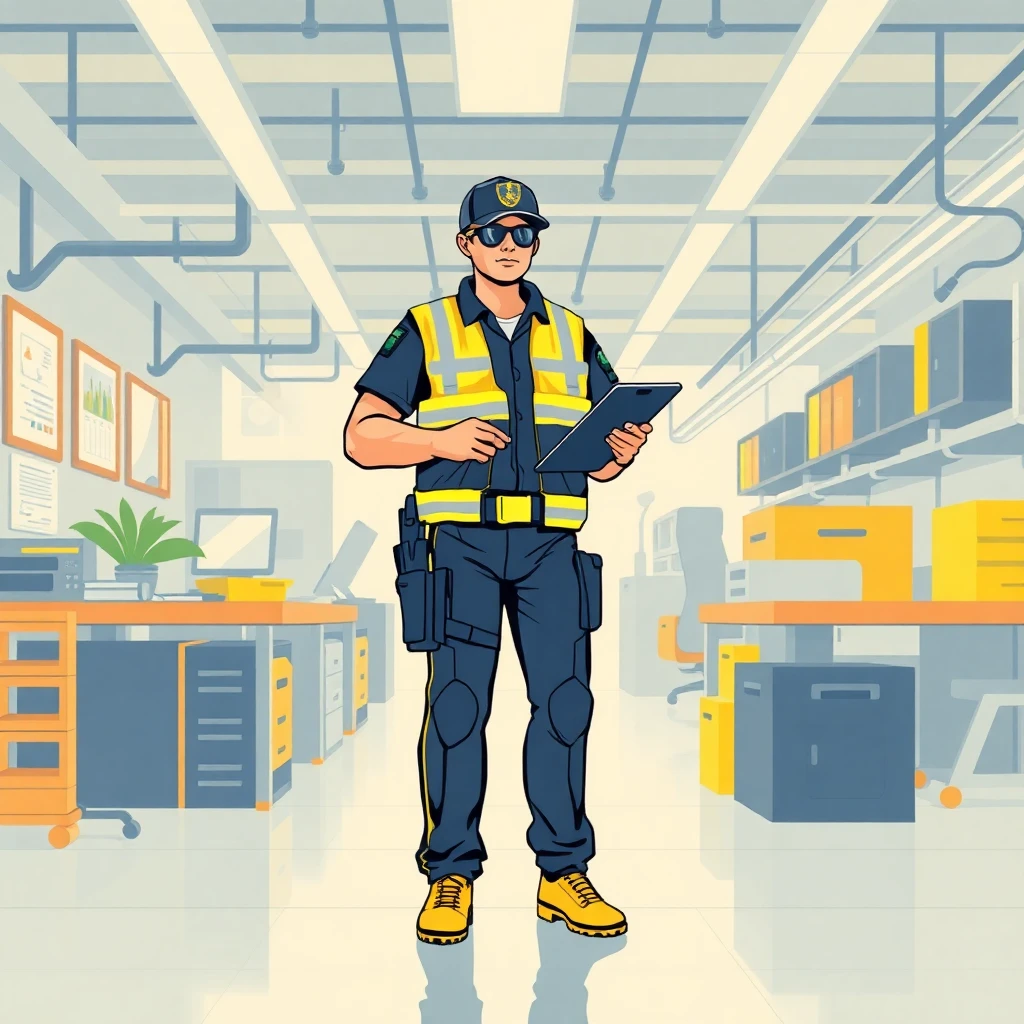 Guarda de segurança em ambiente flexível