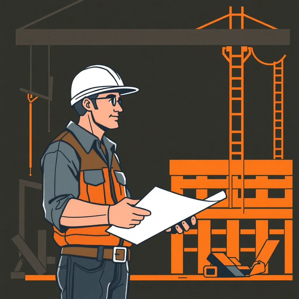 Bauarbeiter auf der Baustelle