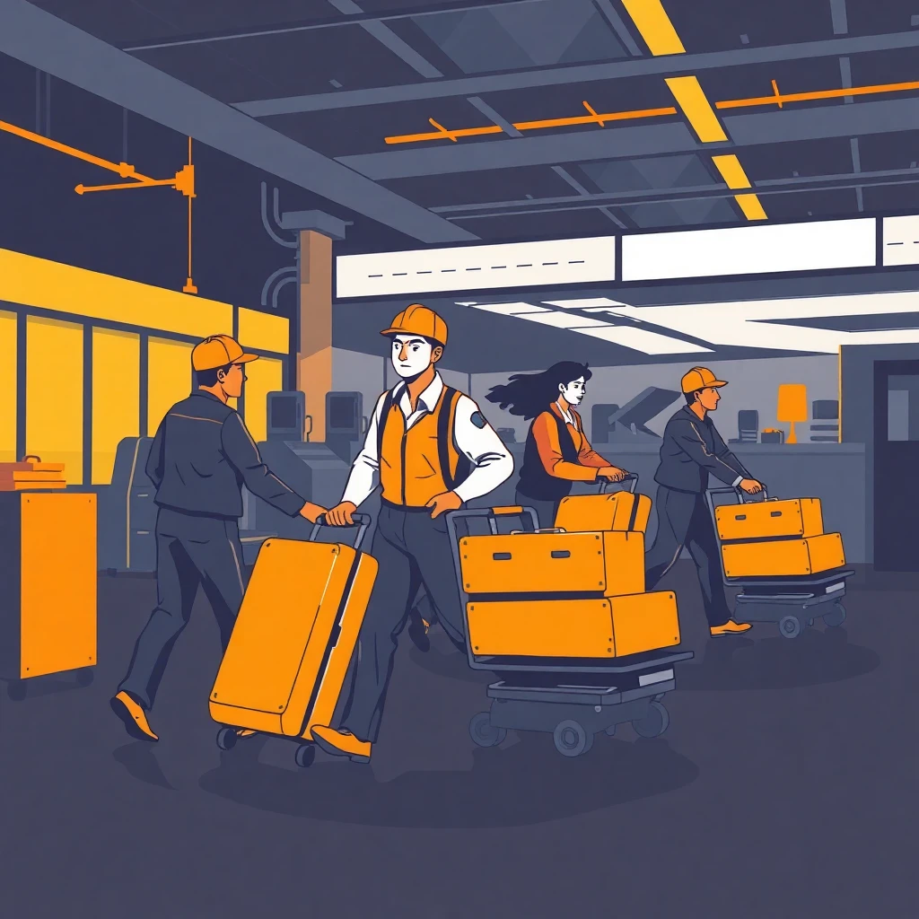 Airport team in action