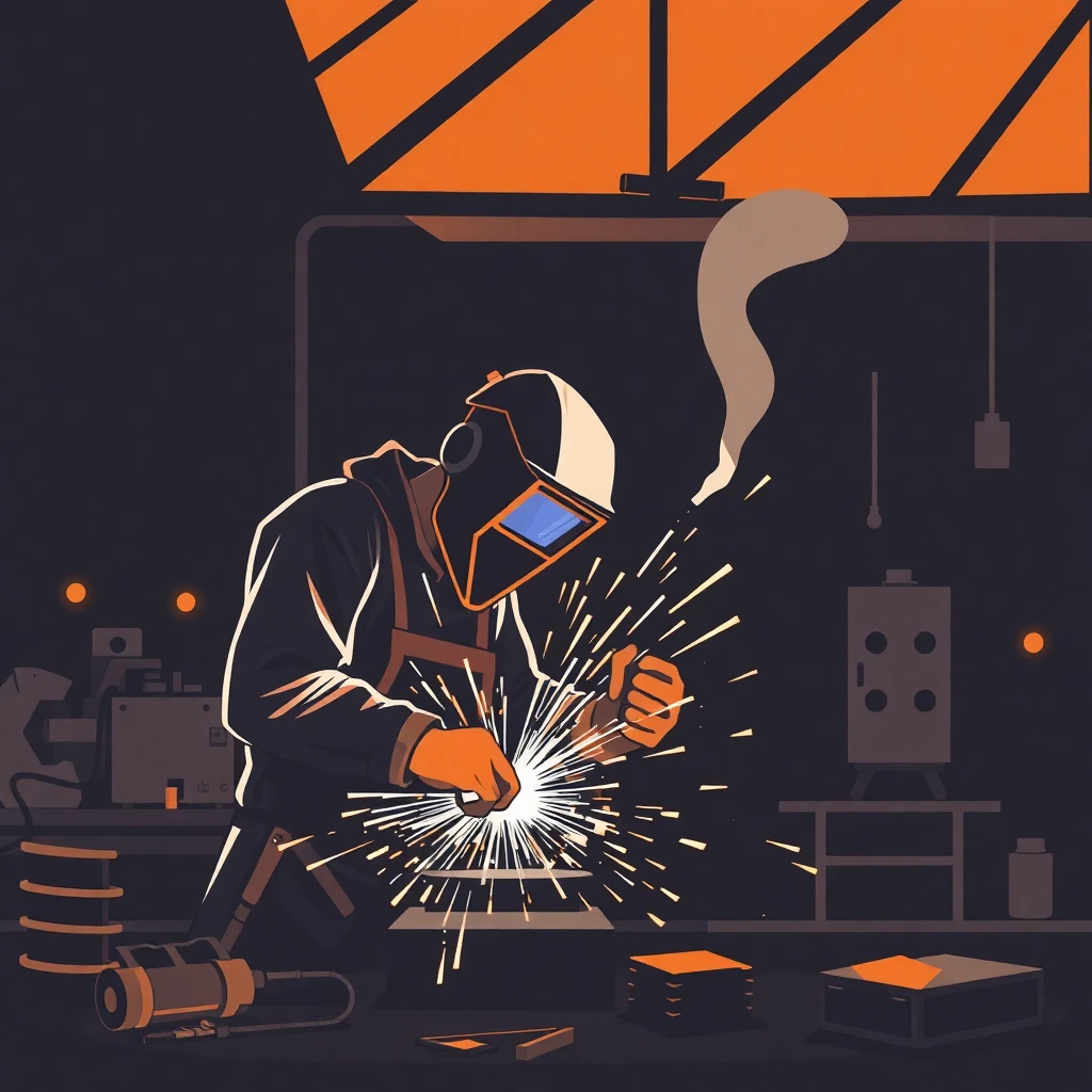 Welder at work