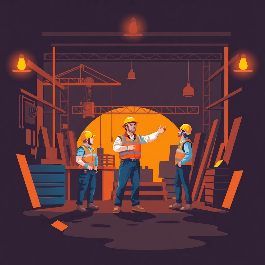 Foreman leading a construction team