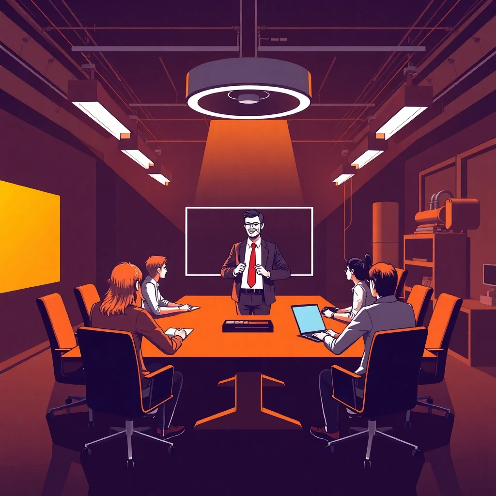 Customer service manager leading a meeting