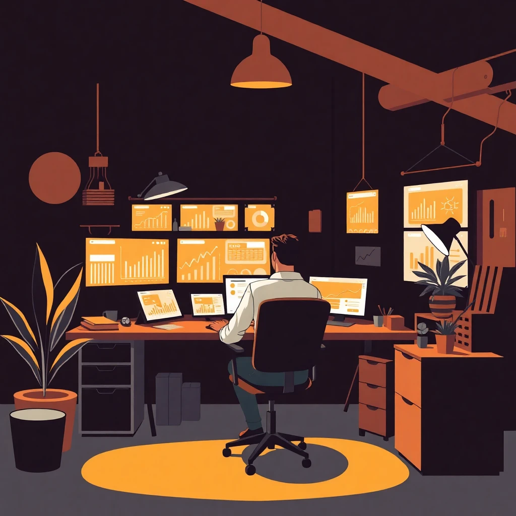 Freelancer analyzing data