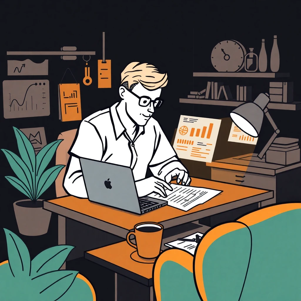Freelancer analyzing data