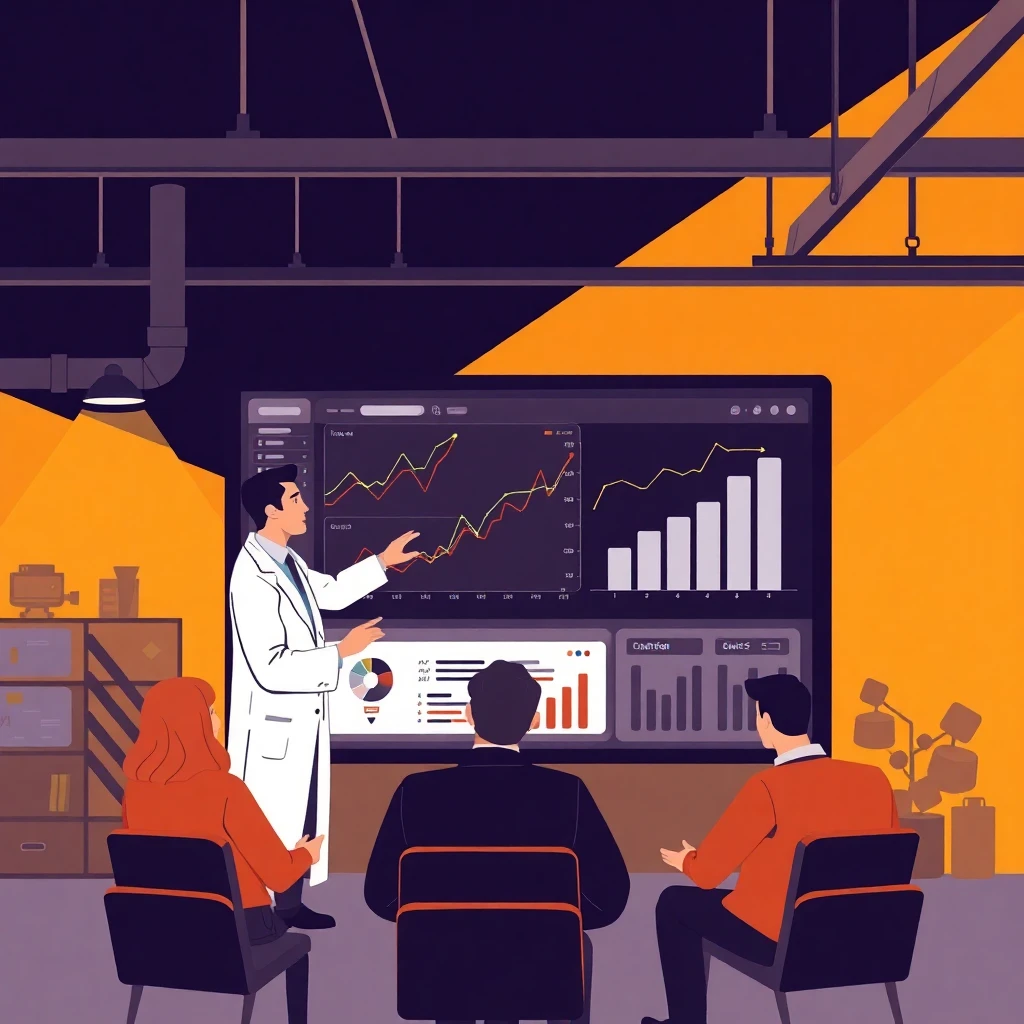 Data scientist presenting analytics