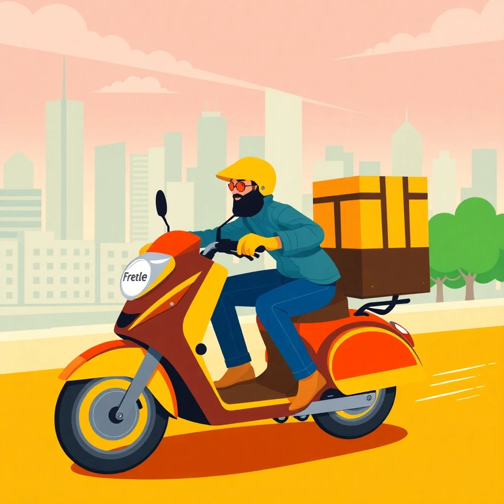 Freelancer on delivery job