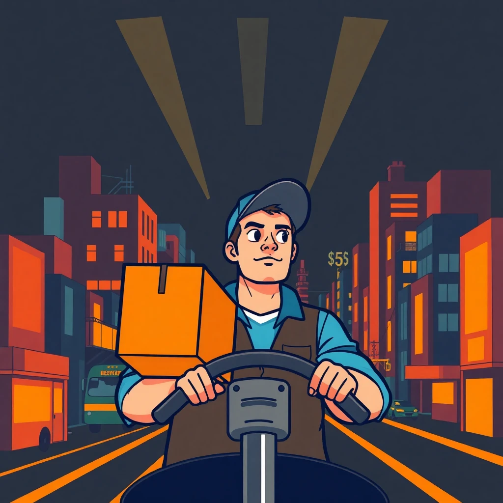 Determined delivery driver