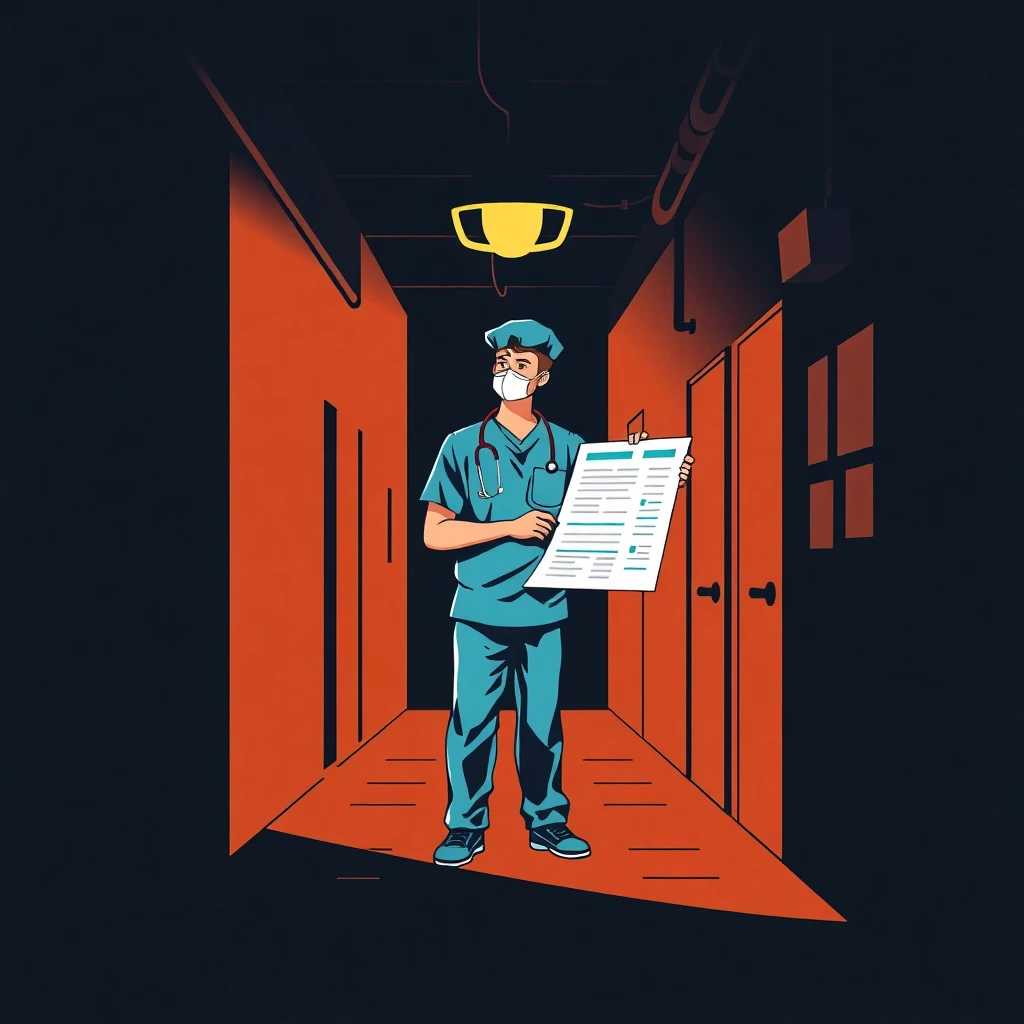 Night shift healthcare worker