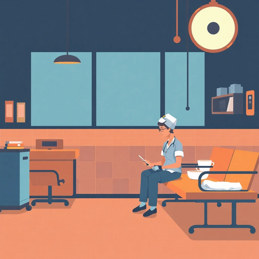 Nurse on night shift break