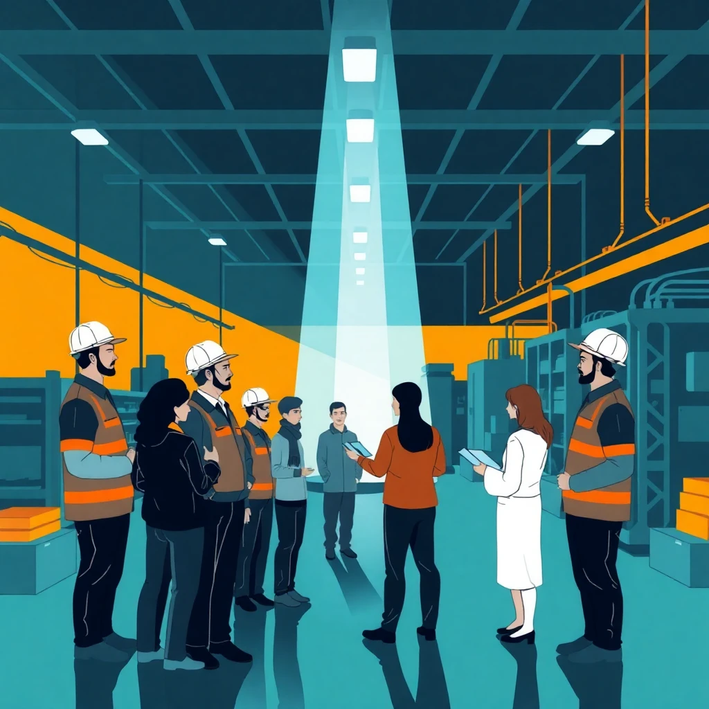 New manufacturing employees in training