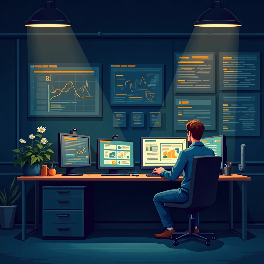 Security analyst at work
