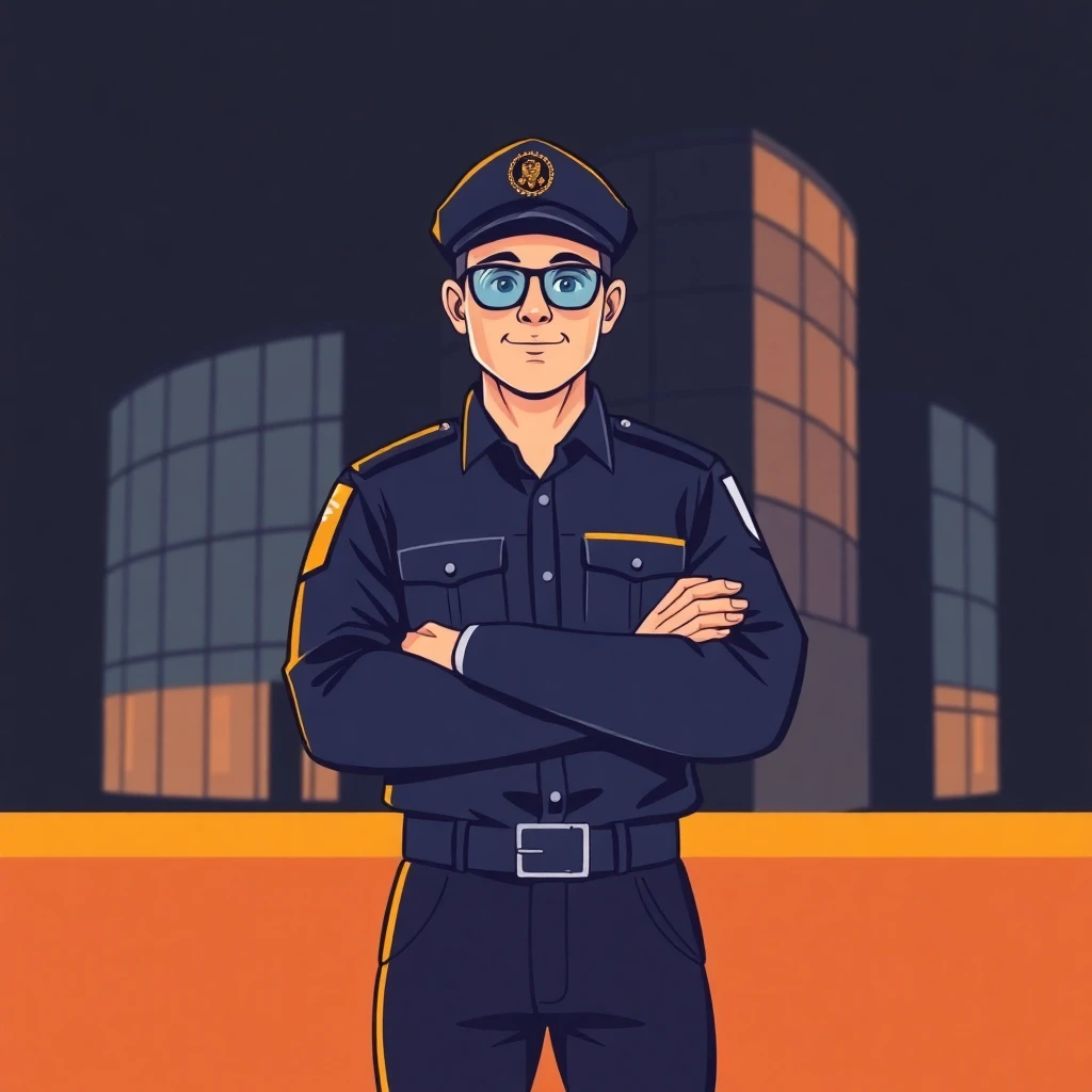 Security professional on duty