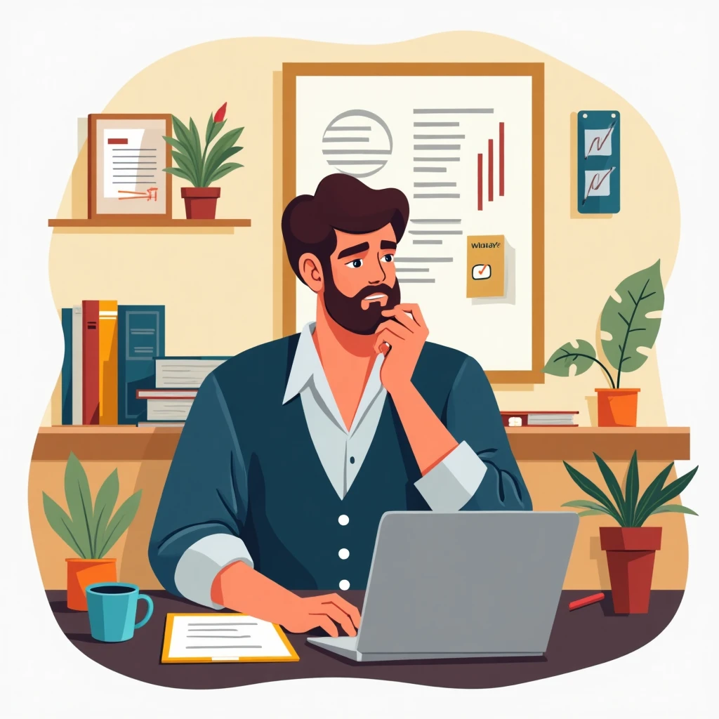 Educator reviewing job opportunities