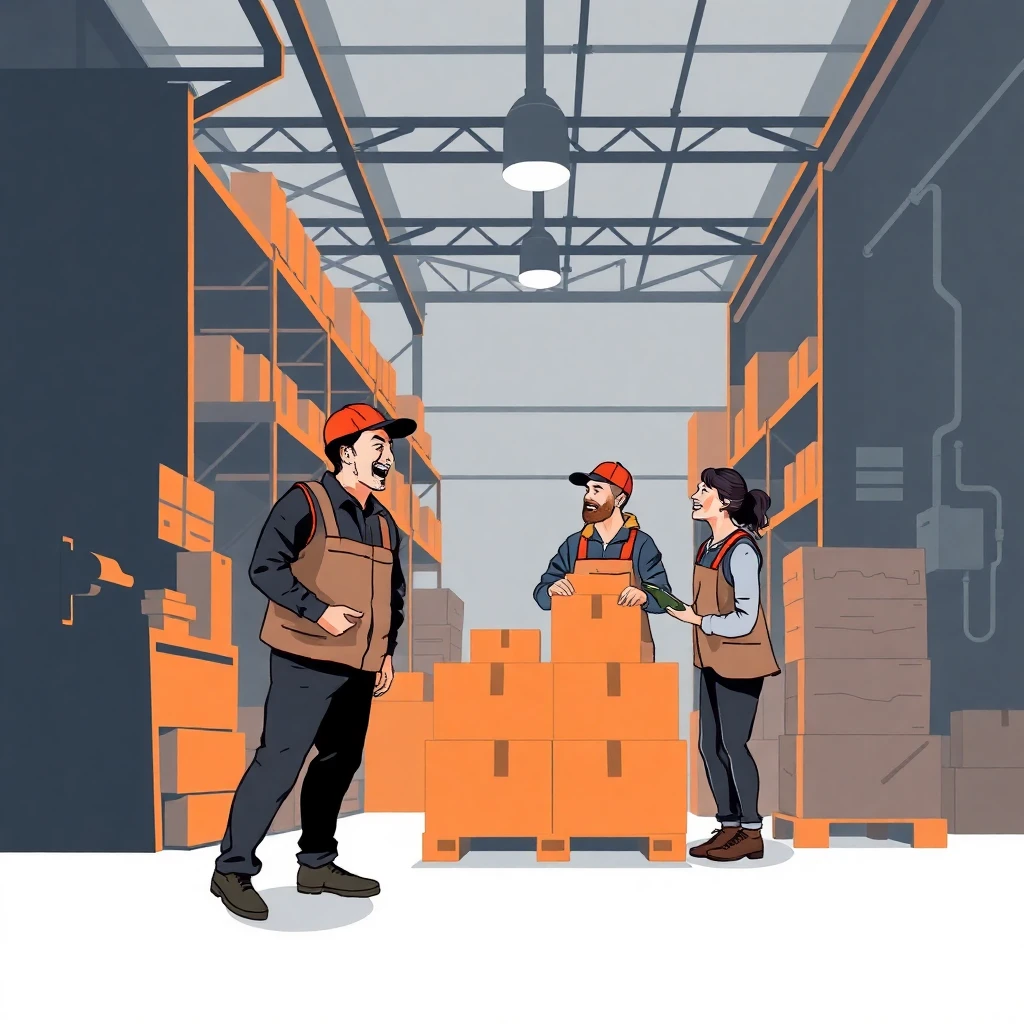 Daytime warehouse team