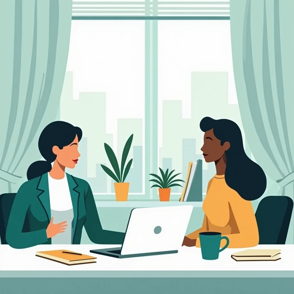 Cozy home office setup