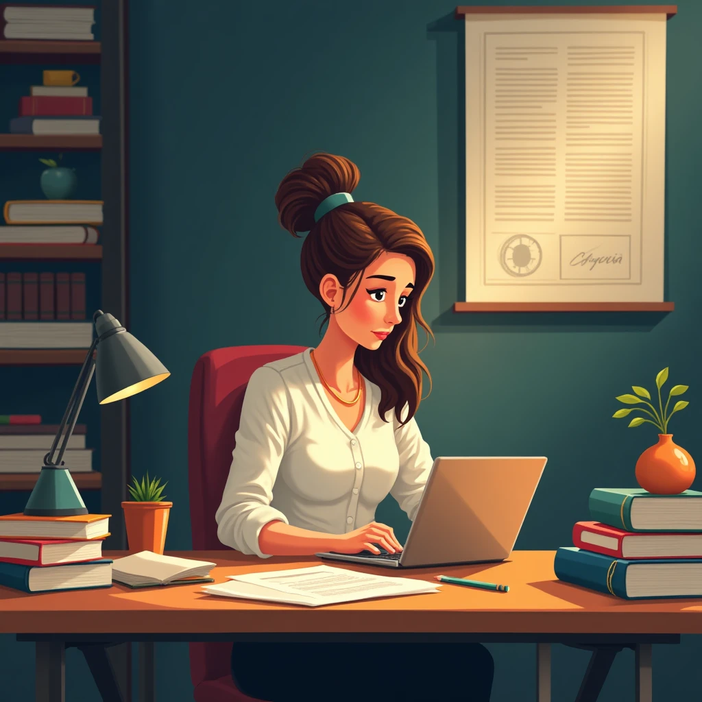 Teacher planning lessons