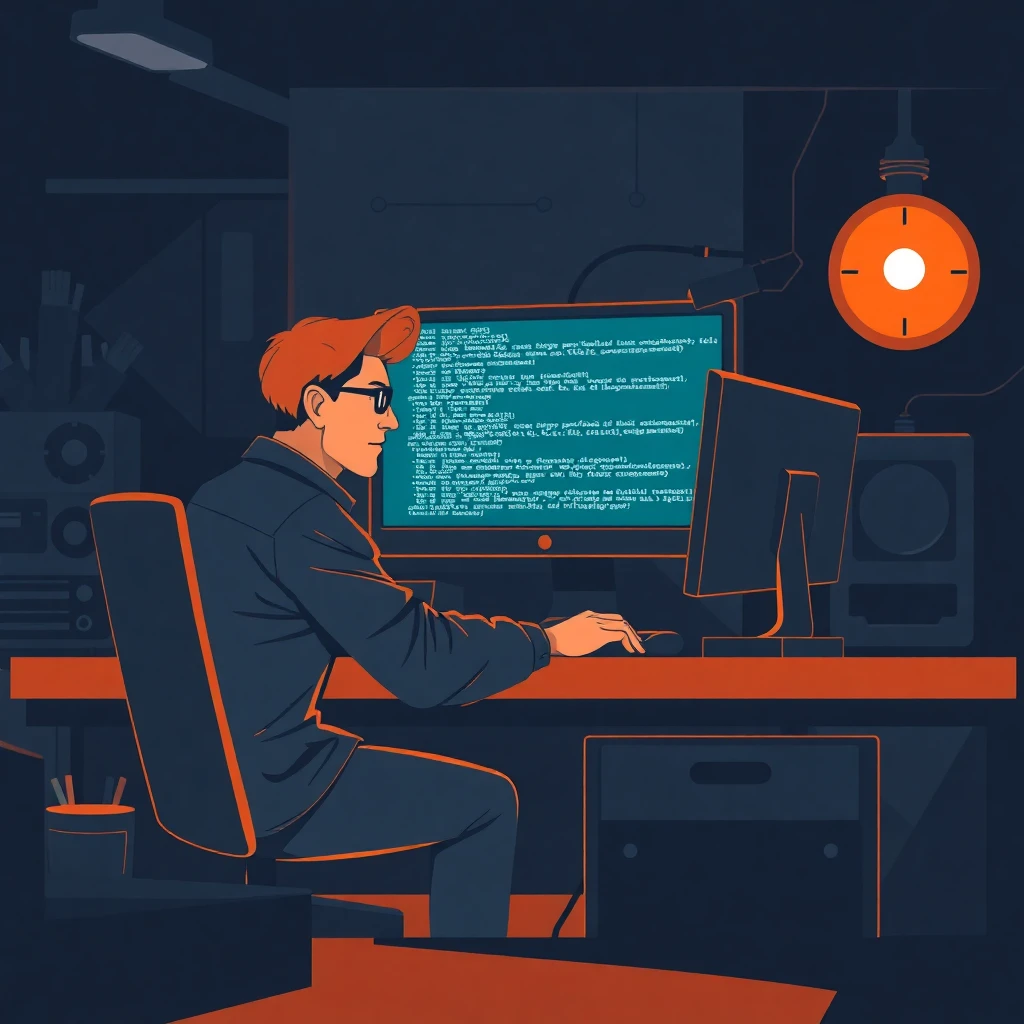 Ingeniero programando