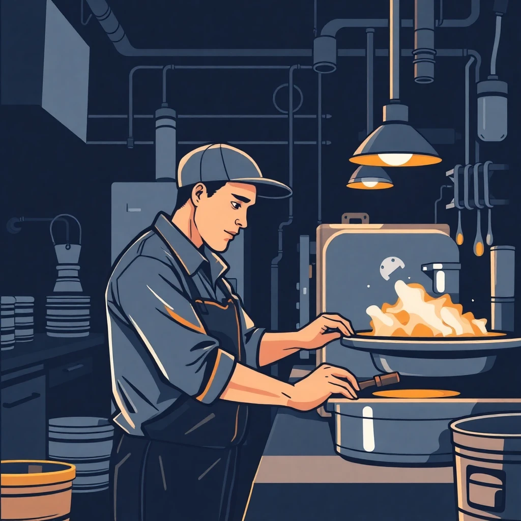 Maintenance technician at work