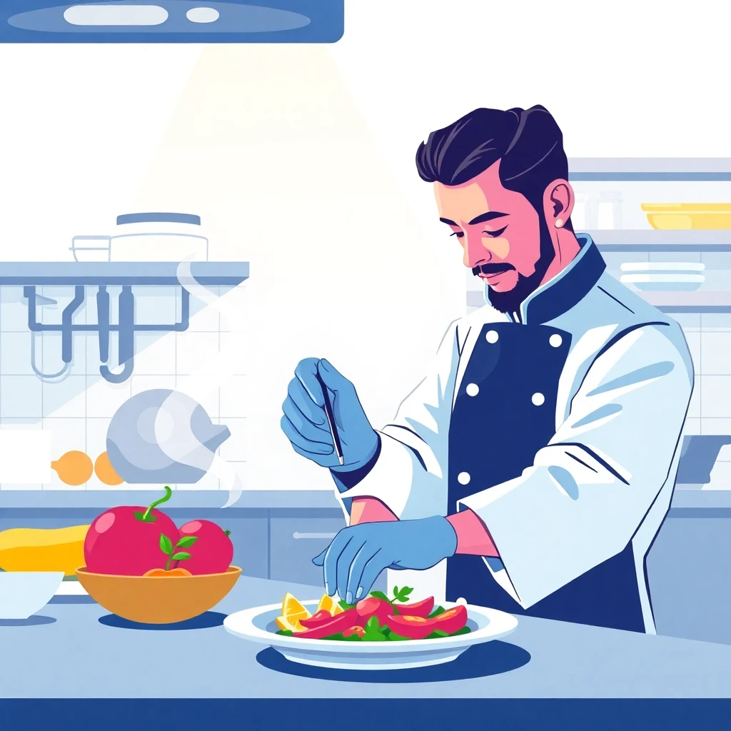 Chef showcasing culinary skills