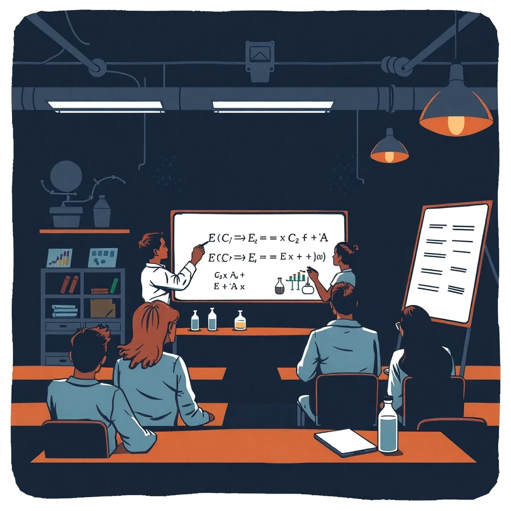 Teaching chemistry class