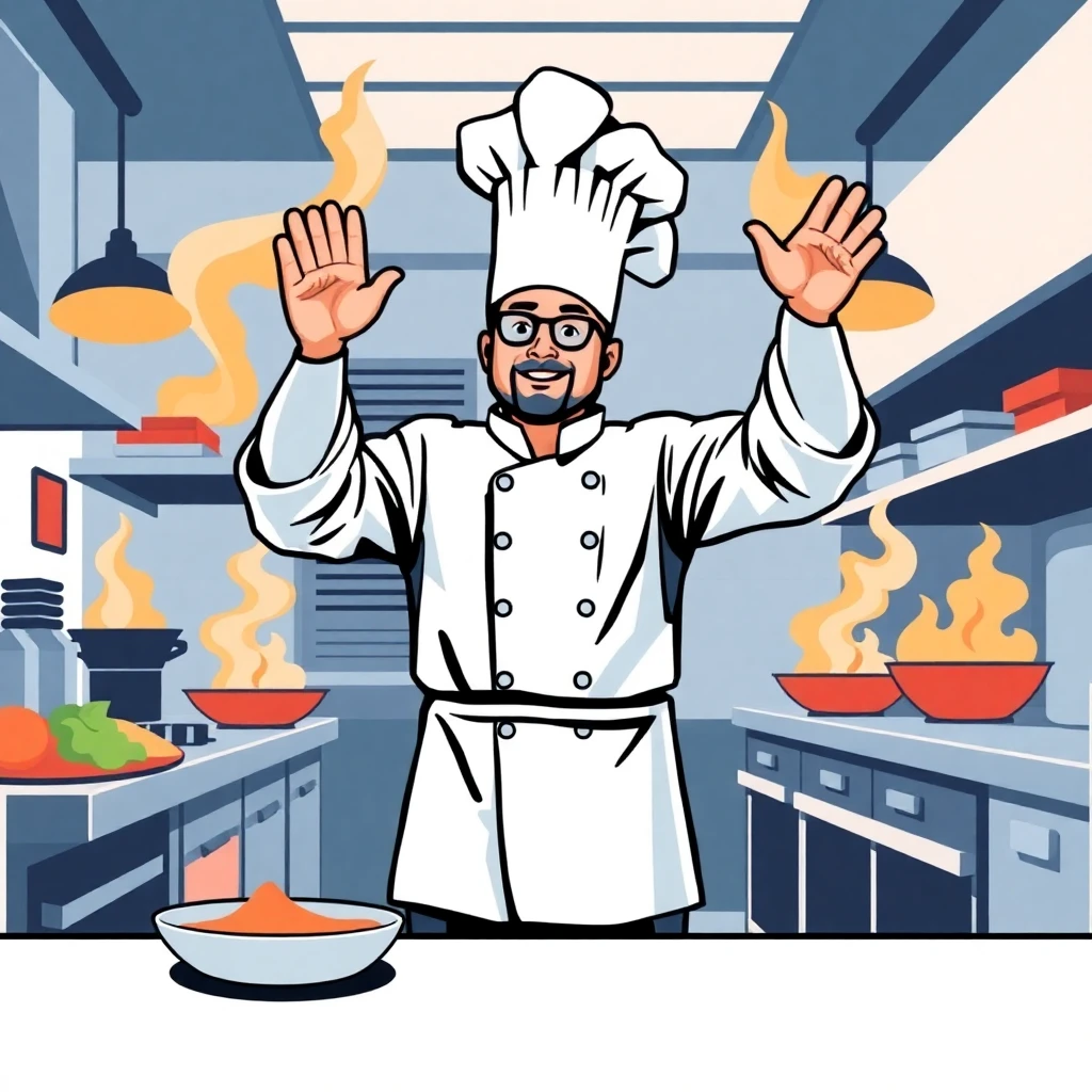 Head Chef in action