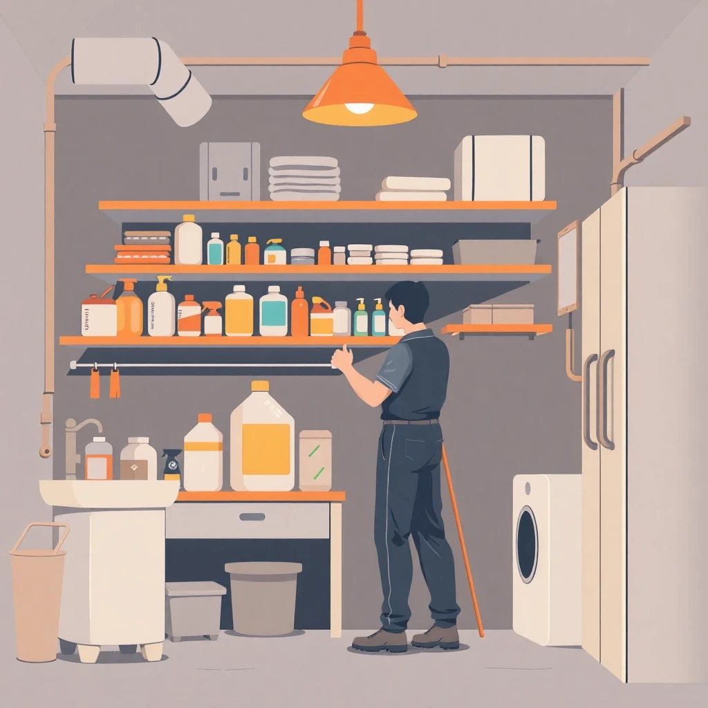 Organized cleaning supplies