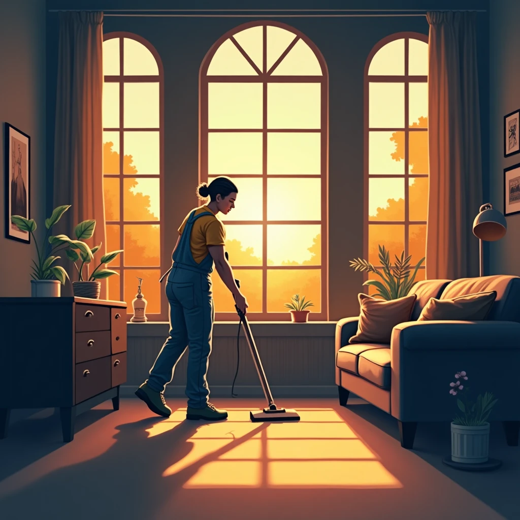 High-paying cleaning job setting