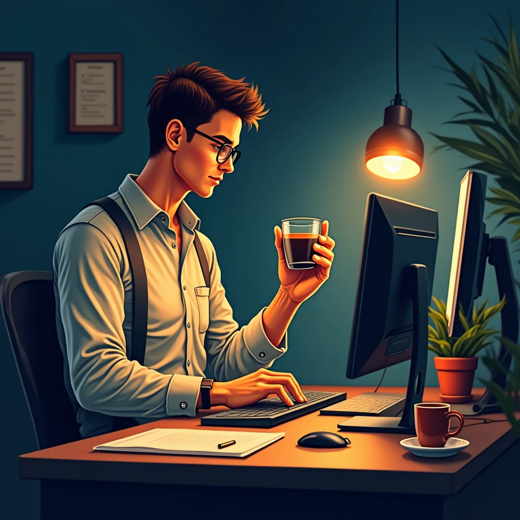 Ingeniero de software en su entorno de trabajo