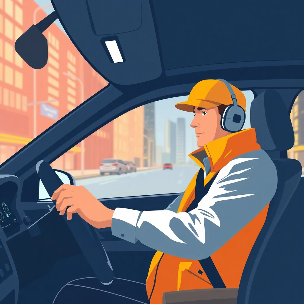 Conductor premium en un entorno urbano