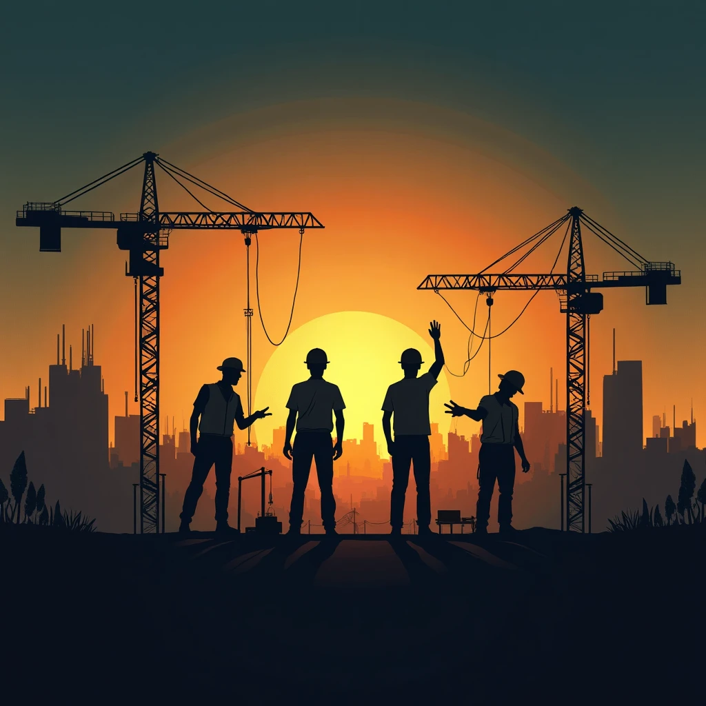 Construction site symbolizing growth