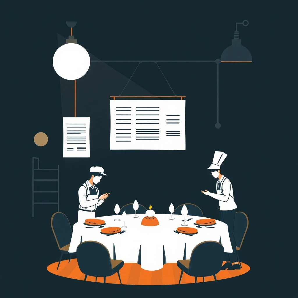 Equipo de catering en acción