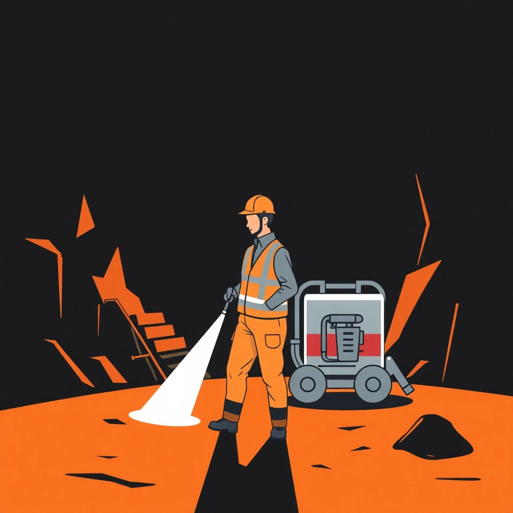 Supervisor en un campamento minero