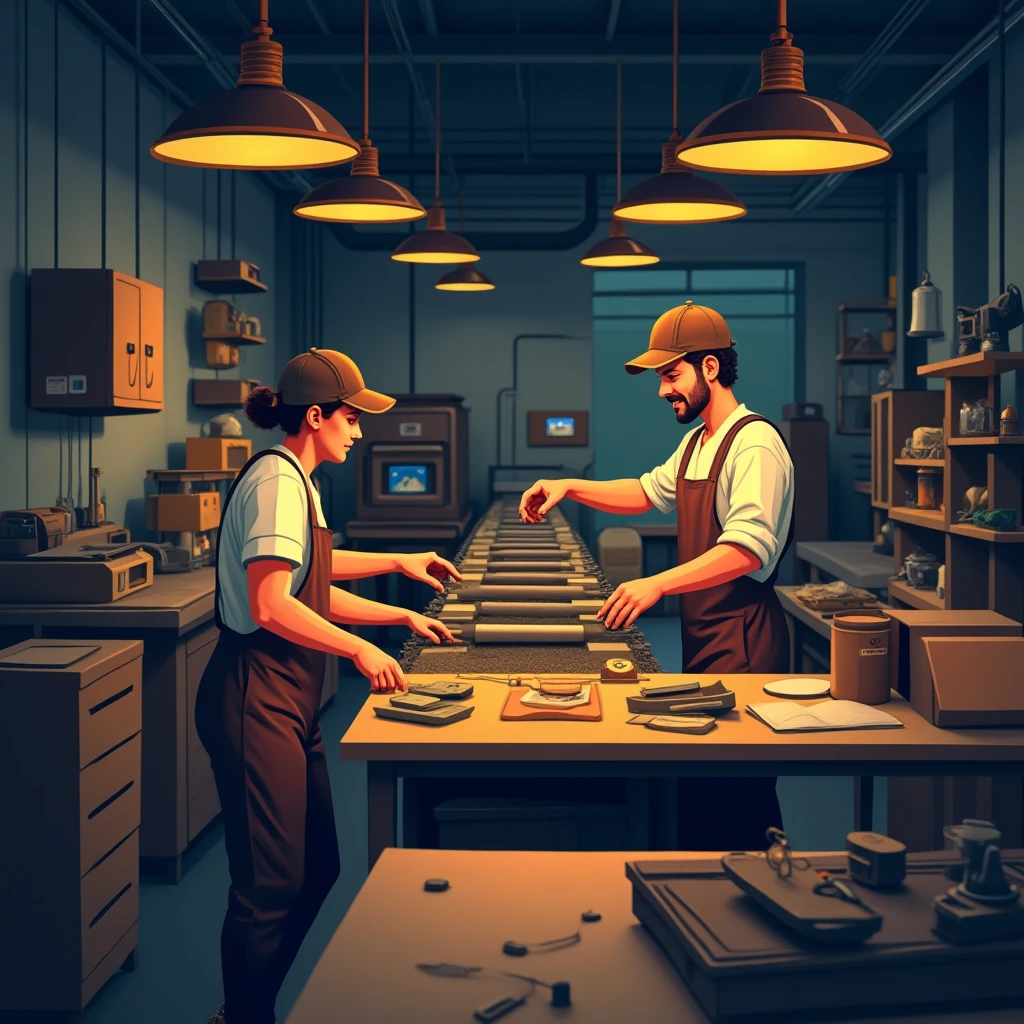 Colaboración en la línea de producción