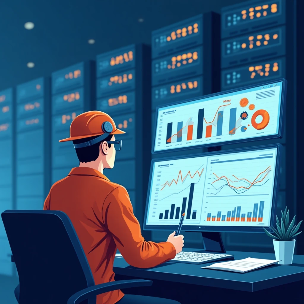 Profesional de seguridad en sala de servidores