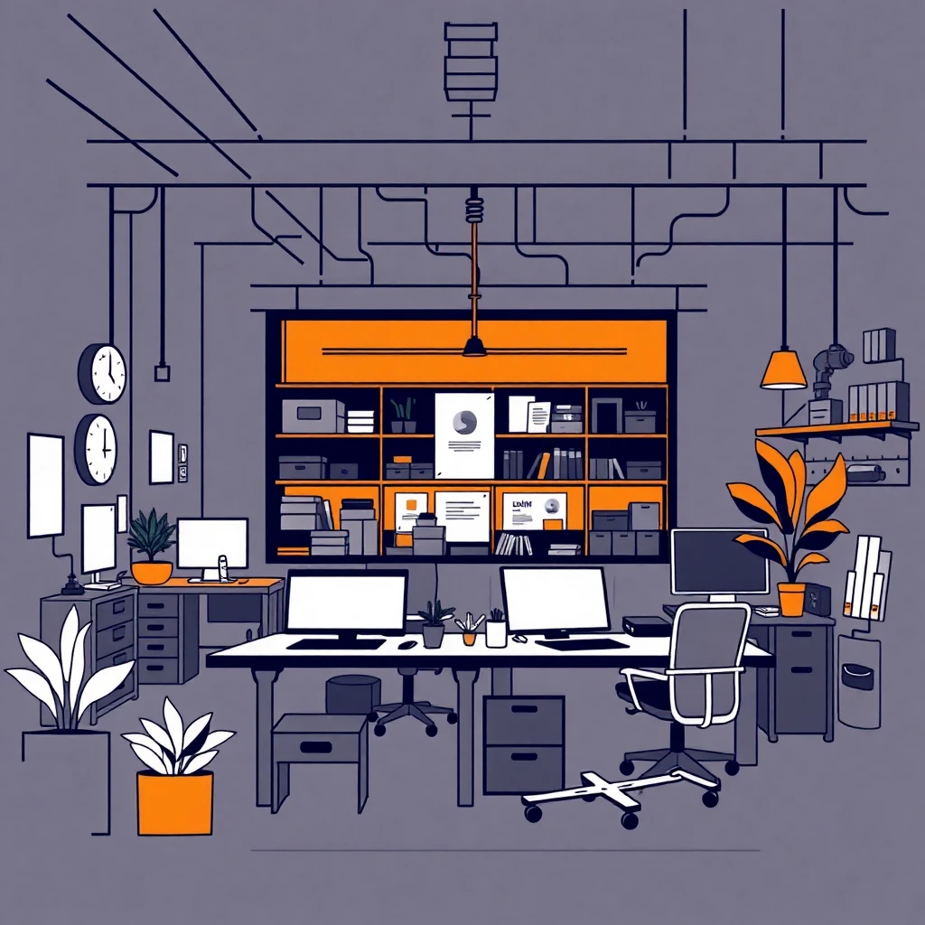 Modern office with flexible spaces