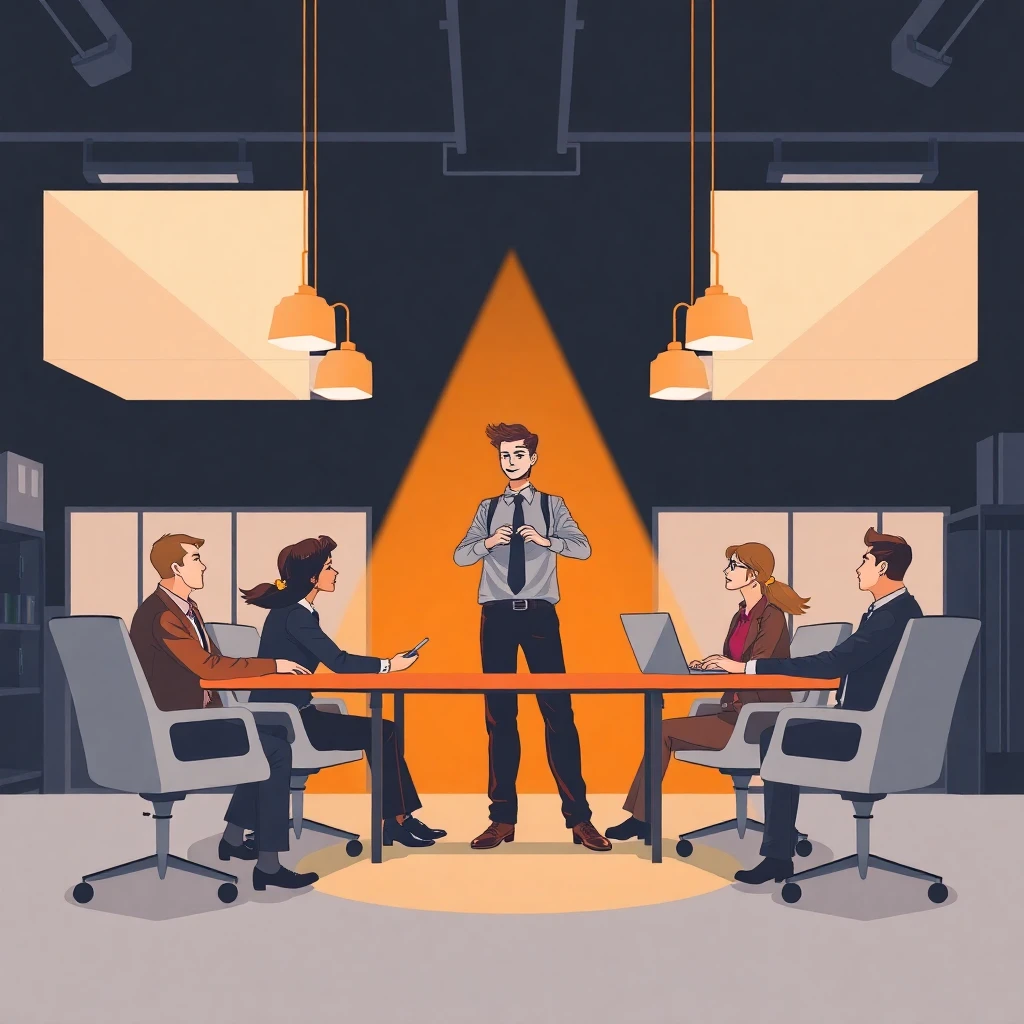 Professional leader in a team meeting