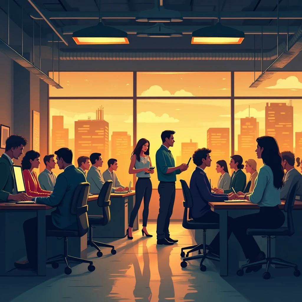 Customer service team in action