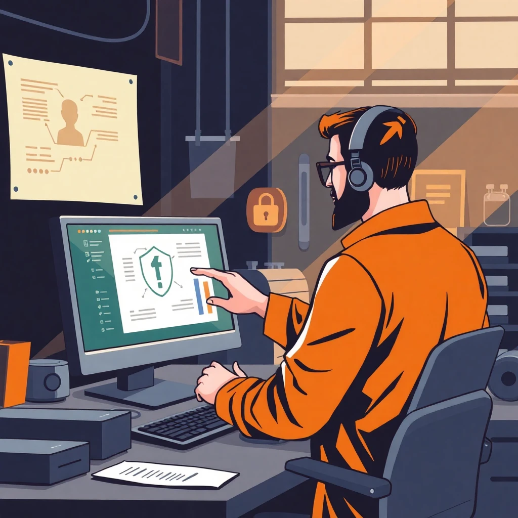 Professionnel de la cybersécurité au travail