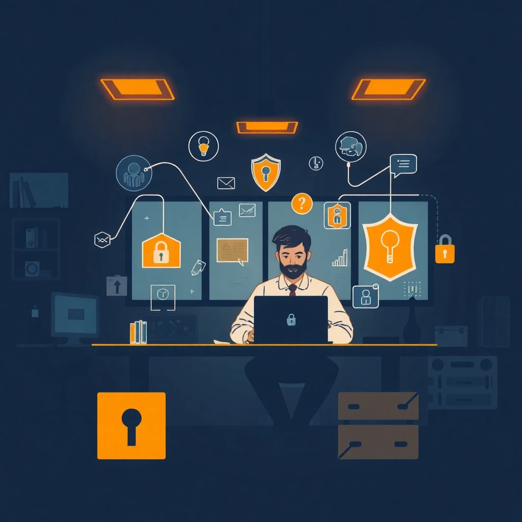 IT professional working in cybersecurity