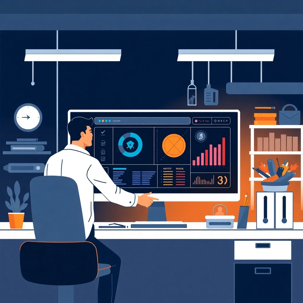 Cybersecurity professional at work