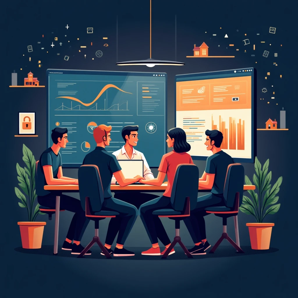 IT support team at work