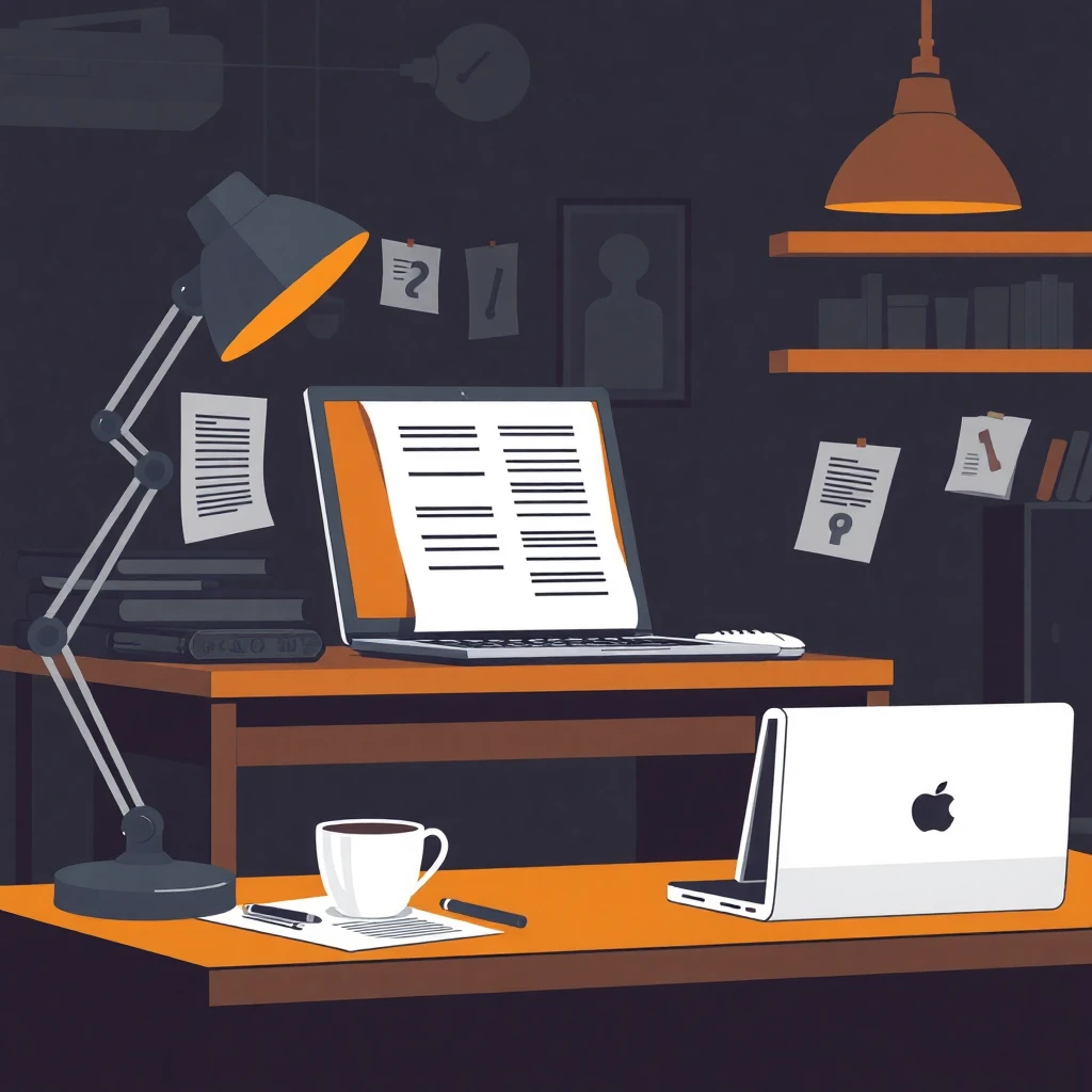 Bureau moderne avec documents