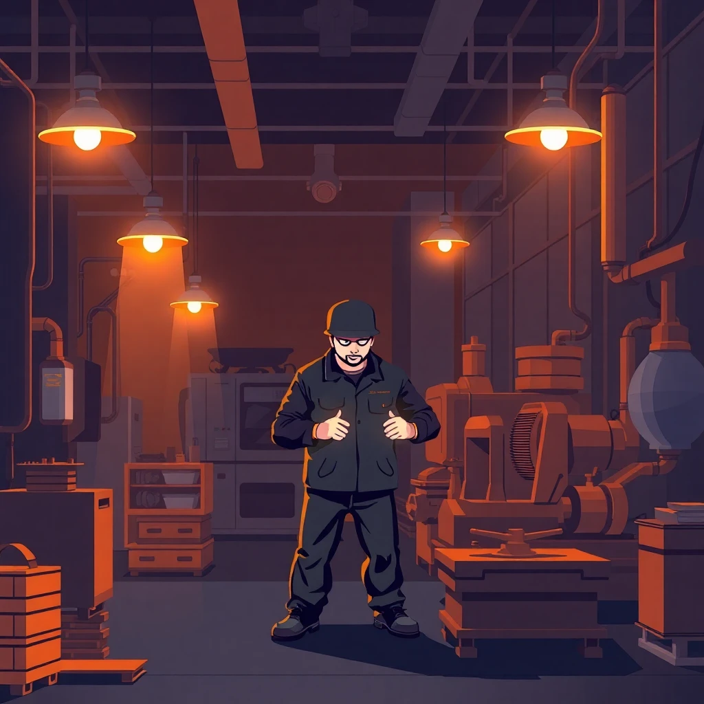 Turno nocturno en una fábrica