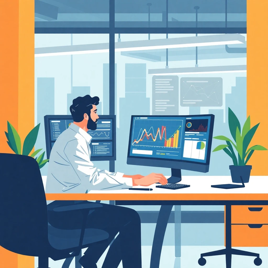 Analista de datos en acción