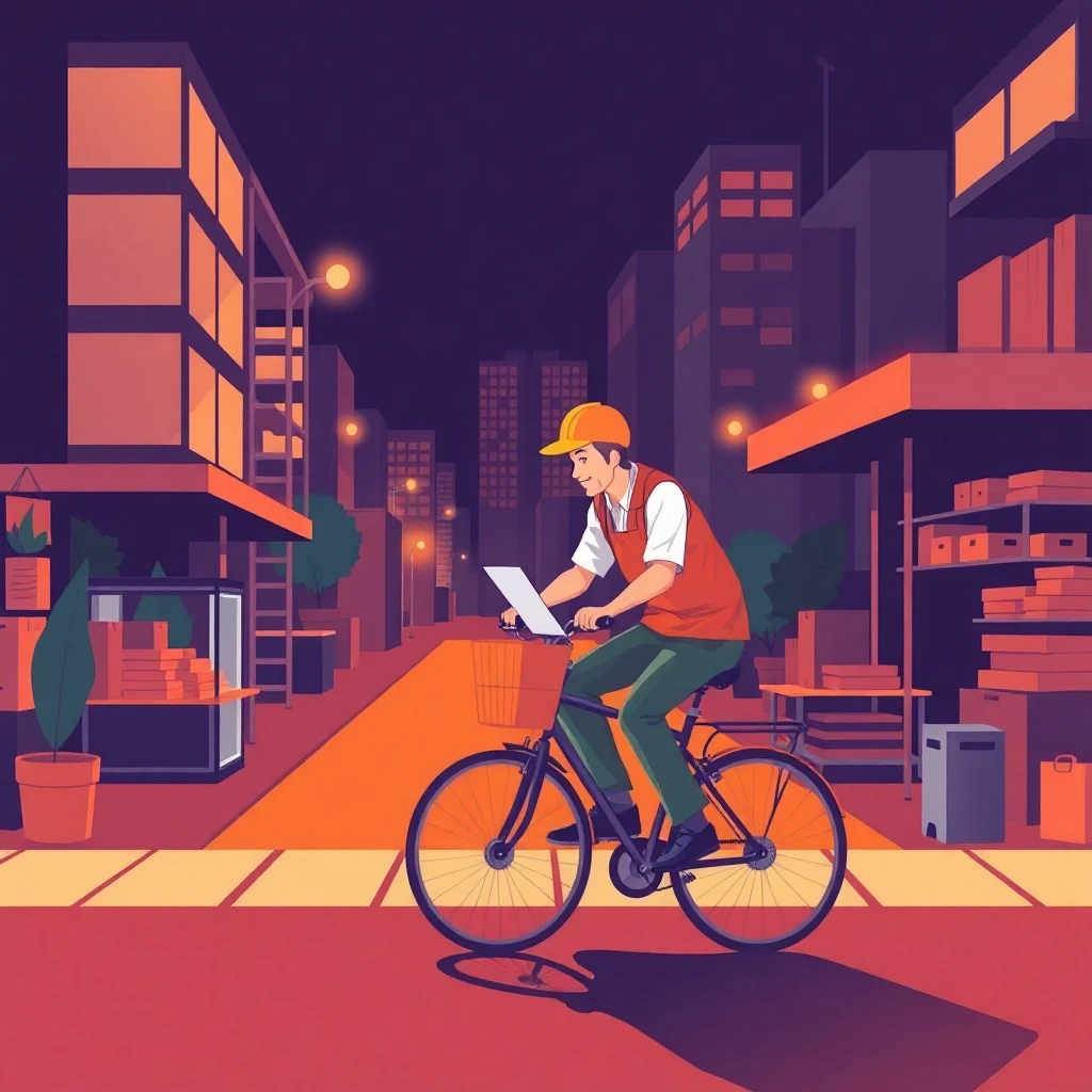 Repartidor recibiendo propina