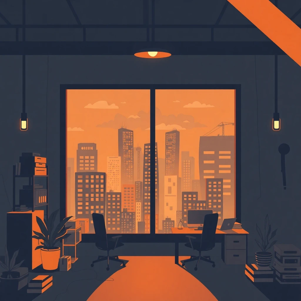 Vista urbana desde una oficina